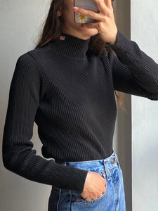 Lupetto Ralph Lauren nero a costine