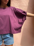 Blusa oversize prugna