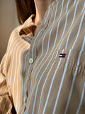 Camicia Gilbi di Tommy Hilfiger a righe beige