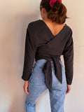 PRE ORDINE • Wrap top nero