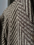 Blazer lungo marrone spigato