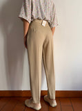 Pantalone taglio maschile beige chiaro