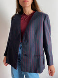 Blazer grigio righe bordeaux