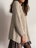 Maglione svasato beige