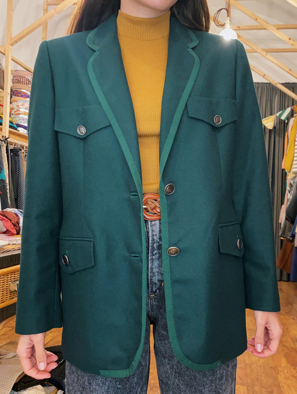 Blazer verde bottiglia Luisa Spagnoli