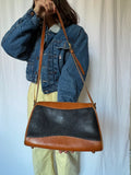 Borsa nera e cuoio