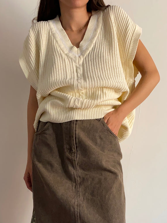 Maxi gilet panna