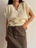 Maxi gilet panna