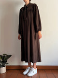 Maxi abito marrone