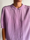 Camicia di seta color glicine