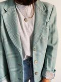Blazer lungo verde acqua