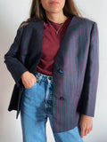 Blazer grigio righe bordeaux