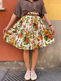 Gonna a pieghe fiorata