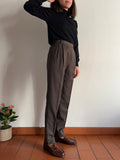 Pantalone di lana marrone