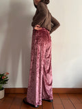 Panta palazzo di ciniglia rosa