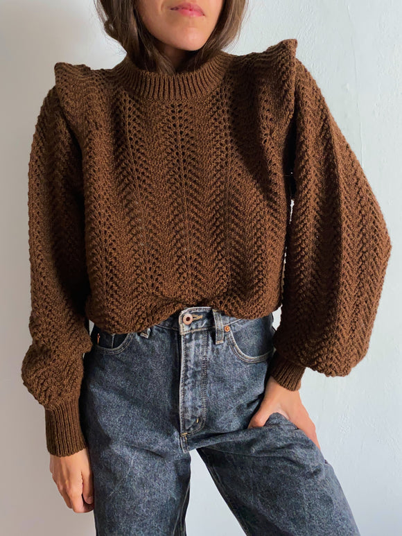 PRE ORDINE • Maglione manica speciale cioccolato