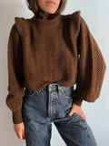 PRE ORDINE • Maglione manica speciale cioccolato