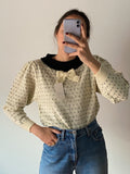Maglione giapponese con colletto e fiocco
