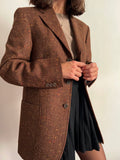 Blazer maschile tweed mattone