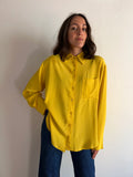 Camicia sartoriale pura seta gialla