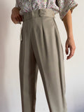 Pantalone taglio maschile beige scuro