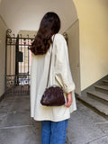 Borsa clip marrone