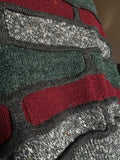 Maglione grigio-verde-mattone