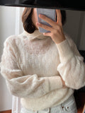 Maglione bianco in mohair