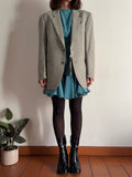 Blazer pied de poule azzurro
