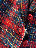 Blazer tartan rosso