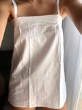 Top bianco di cotone