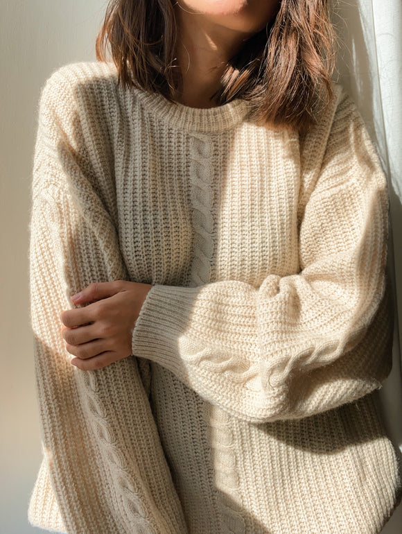 Maglione oversize beige