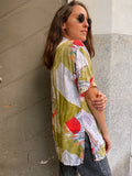 Camicia stampata verde oliva