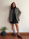 Blazer spigato grigio e nero