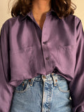 Camicia seta viola