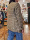 Blazer di cachemire a quadretti colori autunno