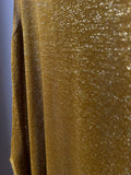 Maglia luccicante scollo V senape