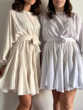 Abito con cintura bianco caldo