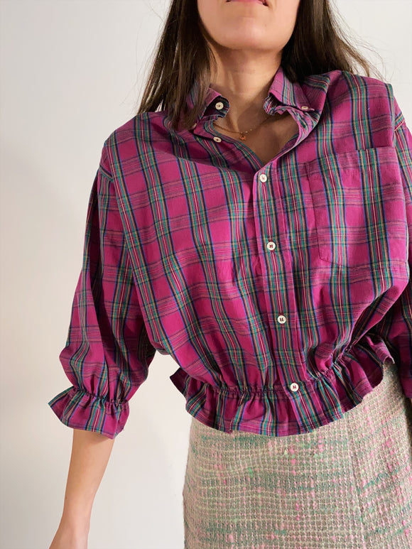 Camicia Gilbi tartan violetta