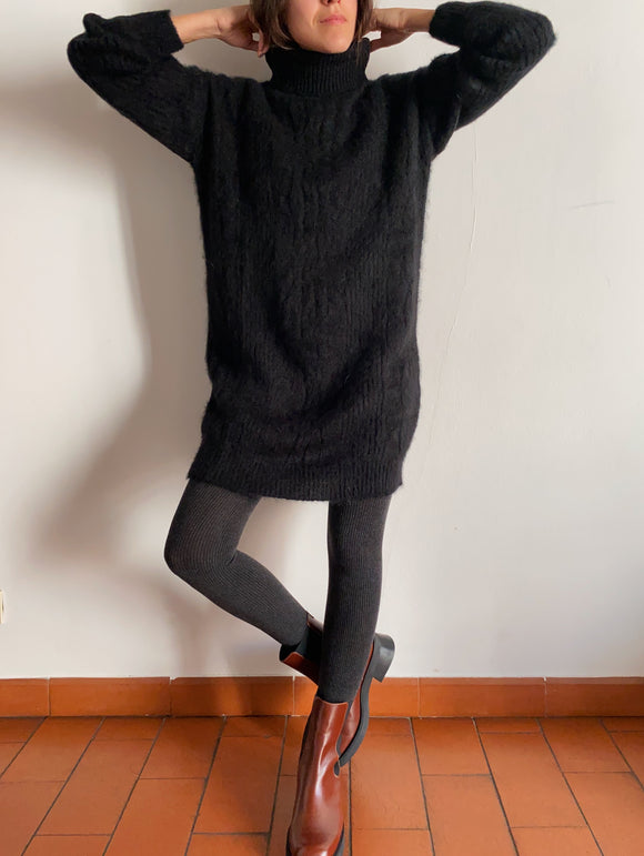 PRE ORDINE • Maglione mohair dress nero