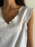 Top bianco scollo v