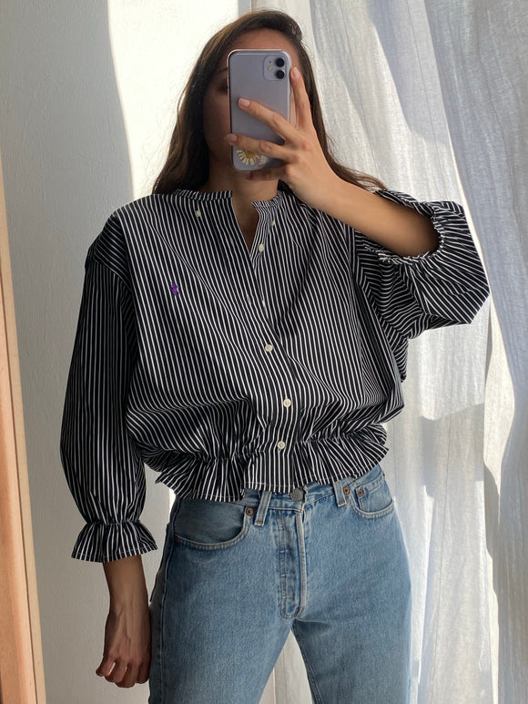 Camicia Gilbi nera a righe di Ralph Lauren