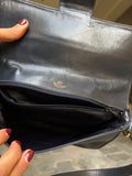 Borsa in pelle blu