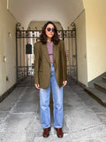 Blazer maschile oliva riga ruggine