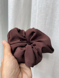 Scrunchie di seta melanzana