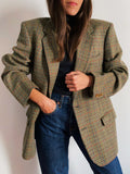 Blazer maschile pied de poule multicolor