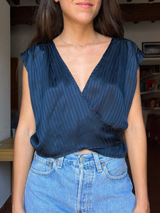 PRE ORDINE • Camicia Abbraccio pura seta blu