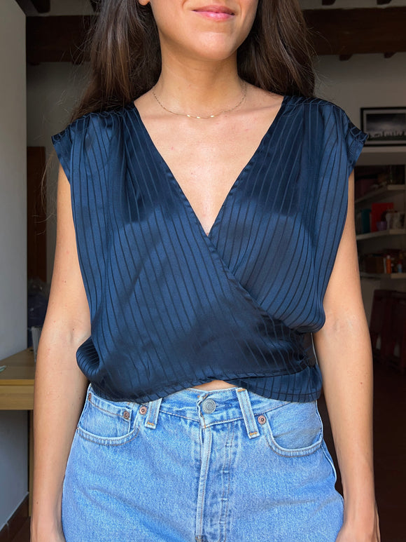 PRE ORDINE • Camicia Abbraccio pura seta blu