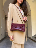 Borsa bordeaux con tracolla