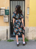 Abito nero a fiori
